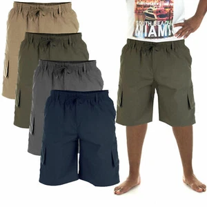 Duke D555 Men's Big King Size Nick Cargo Combat Summer Elasticated Waist Shorts - Picture 1 of 10