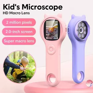 500x Microscopio de Bolsillo para Niños Lupa Portátil de Mano con Luz LED - Imagen 1 de 29
