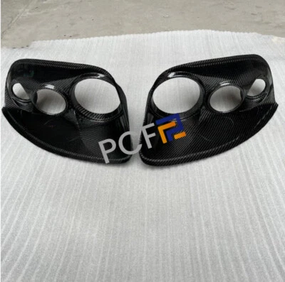 Вставки для фар головного света 93-98 Real Carbon Flug Style для Toyota Supra MK4 A80 - Изображение 1 из 4