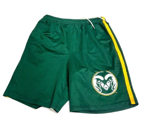 Vintage University Shorts Colorado State Rams Green Athletic Basketball Men's M Cover