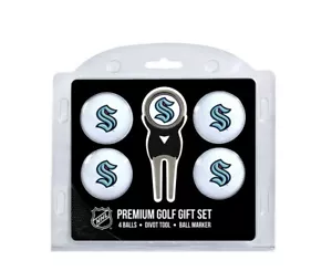 Seattle Kraken NHL (4) Regulation Size Golf Balls Divot Tool w/ Marker - Picture 1 of 1