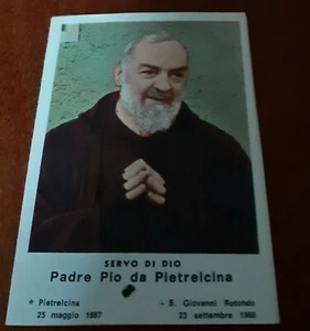 Santino Servo Di Dio Padre Pio da Pietrelcina con reliquia - Foto 1 di 1