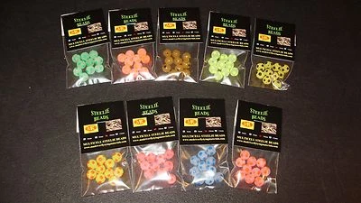 MAD RIVER DUBBING COMPANY 10mm Multi Cell (Soccer Ball) STEELIE Bead 9 Color Steelhead FREE BEADS INCLUDED