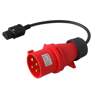 Leaderman 3 Phase PAT Testing 4 Pin Adaptor 415V 32a Plug to IEC Socket LDM-324P - Picture 1 of 1