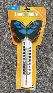 BUTTERFLY Thermometer - EZRead 10" Indoor/Outdoor Window NEW! - Picture 1 of 6