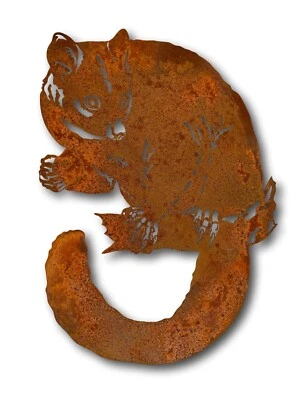 Laser Cut Bushy Tail Possum Rustic Metal Wall Art Wombats Outdoor Australiana   - Image 1 of 4