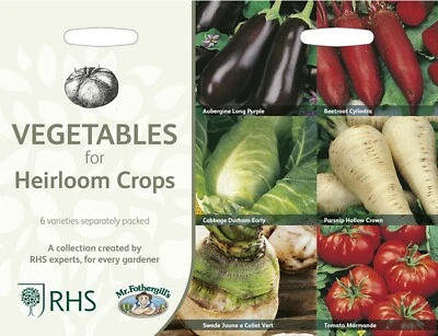 RHS Vegetables Heirloom Crops Seeds Collection UK Delivery Included 6 Varieties - Image 1 of 2