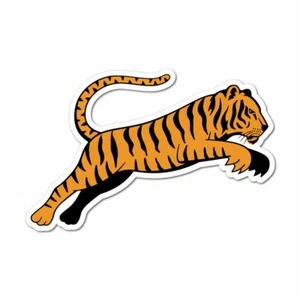 Vintage Tiger Sticker Decal Fierce Fast Cat Speed Retro - Picture 1 of 5