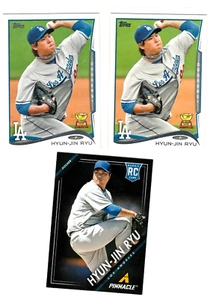 2013 pinnacle "hyun-jin-ryu" rc,2014 topps rc gold cup{X2} - Picture 1 of 4