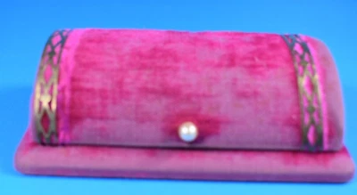 Vintage BULOVA Fifth Avenue New York  Velvet / Art Deco Style Watch Case ONLY - Image 1 of 4