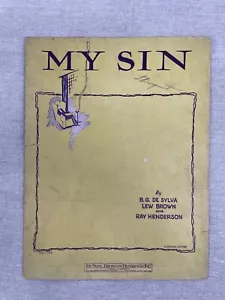 Vintage 1929 Sheet Music "My Sin" Sheet Music - Picture 1 of 4