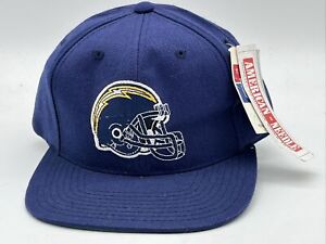 Vintage Los Angeles Chargers Snapback Plain Dome Helmet Hat American Needle 90s