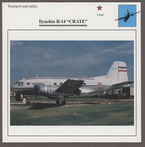 Ilyushin Il-14 Crate Edito Service Warplane Air Military Card USSR - Picture 1 of 1
