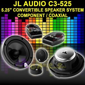JL AUDIO C3-525 5.25 INCH CONVERTIBLE (COMPONENT / COAXIAL) SPEAKER SYSTEM NEW!