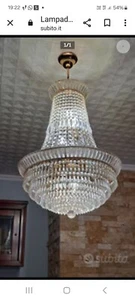 lampadario gocce di cristallo - Foto 1 di 1