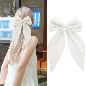 Big White Hair Bows Decorate Bow for Hair Accessory for Women Wedding Hair Bows - Picture 1 of 12