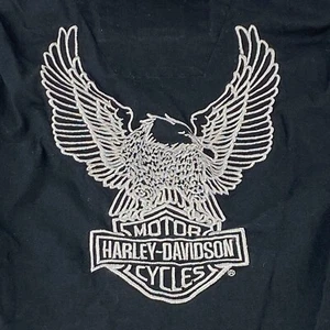 Harley Davidson Damen Shirt XS schwarz bestickt Full Zip Kragen Langarm B68 - Bild 1 von 19