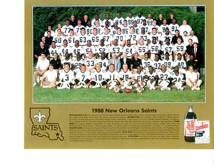 1988 NEW ORLEANS SAINTS 8X10 TEAM PHOTO  LOUISIANA FOOTBALL  - Picture 1 of 1