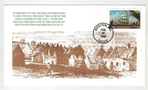 IRISH IMMIGRATION STAMP FDC 3286 CONNOLLY JC CACHET BOSTON MA & TEXT - Picture 1 of 1