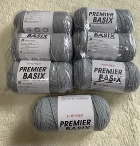 Premier Basix Yarn-Light Gray 7 New Worsted Medium No.4 - Picture 1 of 3