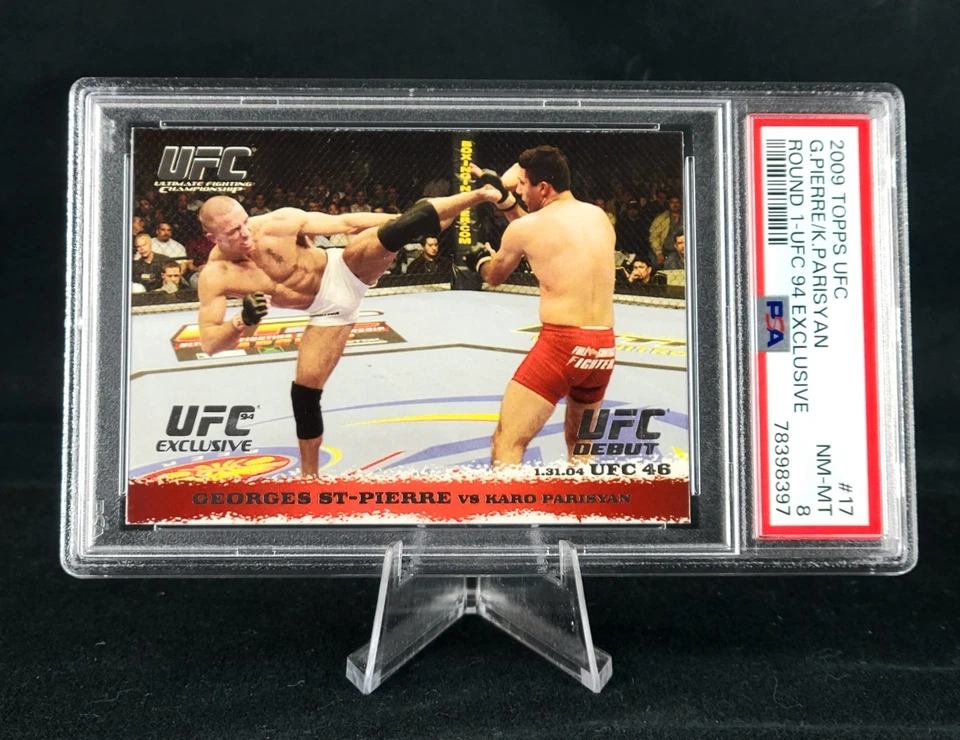 2009 TOPPS UFC ROUND 1 #17 GEORGES ST-PIERRE/KARO PARISYAN PSA 8 - Image 1 of 1