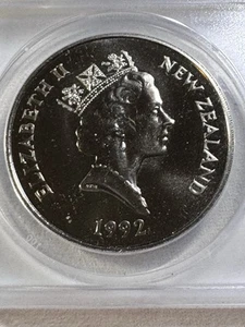 1992 New Zealand $5 Decimal Currency Graded MS 67 by ANACS Low Mintage - Picture 1 of 10