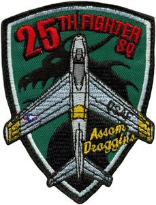 USAF 25th FIGHTER SQUADRON - F-86 ASSAM DRAGGINS PATCH - Picture 1 of 1
