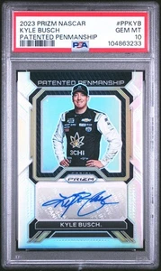 2023 Prizm Nascar Kyle Busch Patented Penmanship No. PP-KYB PSA 10!! - Picture 1 of 2