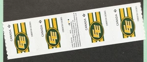 Rare : 2012 - #2560i Coil strip with gutter. CFL EDMONTON ESKIMOS. MNH Cv$12.50 - Picture 1 of 1