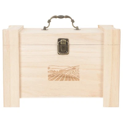  Piccola Cassapanca in Legno Contenitori Per Conservazione Del Tè - Immagine 1 di 4