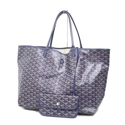 Bolso de Mano Goyard Saint Louis GM Cuero PVC Azul Marino con Bolsa Bolsa para el Polvo #KN503 Foto 1 de 4