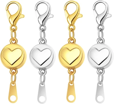 Sterling Silver Magnetic Clasps, S925 Jewelry Connectors, Magnetic Necklace Clas - Image 1 of 4