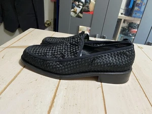 Men’s To Boot New York Adam Derrick Leather Loafers Shoes Black Size 9 Italy - Picture 1 of 9