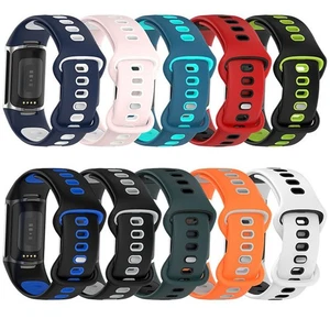 23.2mm Silicone Watch Strap Watch Band for Fitbit Charge 6/Charge 5 - Picture 1 of 43