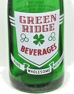 Green Ridge; Green Ridge Bottling Co.; Scranton, PA; 2-color ACL soda pop bottle - Picture 1 of 3