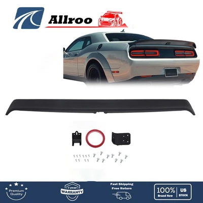 New For 2015-2024 Dodge Challenger Hellcat Redeye Style Matte Trunk Spoiler Wing Foto 1 de 4