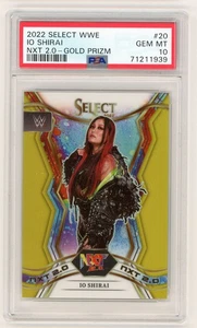 2022 Panini Select Iyo Sky (Io Shirai) NXT 2.0 Gold Prizm 10/10 PSA 10 - Foto 1 di 2