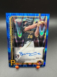 2025 Topps Chrome - Billy Cook - Autograph 86/150 - Blue Wave - Pirates -RA-BCO - Picture 1 of 2