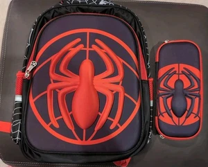 Red Spider Rucksack & passendes Spider Federmäppchen 2 Reißverschlussfächer Seitentaschen - Bild 1 von 12