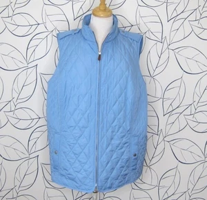 Chaleco Talbots Acolchado Forrado de Vellón Cremallera Bolsillos Frontales Azul Talla 2X - Imagen 1 de 10