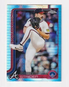 2025 TOPPS CROMO BASEBALL SPENCER STRIDER PRISMA RIFRATTORE SCHEDA PARALLELA 46 - Foto 1 di 2