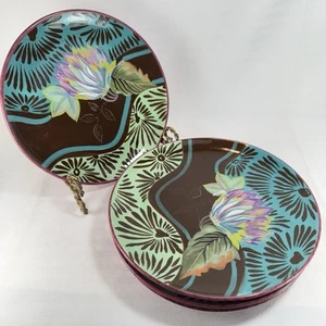 Tracy Porter Ceramica Vivre Dipinta a Mano Insalata/Dessert 8" Piatti Ceramica Set/3 - Foto 1 di 12