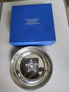 VTG Salisbury Pewter Candy Bowl Engraved “United States Secret Service”, 5 1/4" - Picture 1 of 7