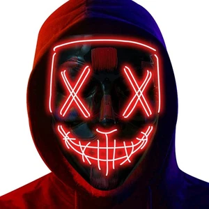 Poptrend Halloween Mask LED Light up Mask for Festival Cosplay Halloween Cost... - Picture 1 of 6