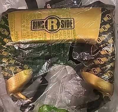 Ringside Apex Training Headgear Small/Medium Black and gold S/M Size - Image 1 of 4