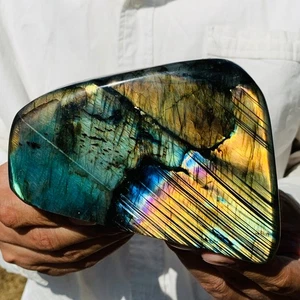 2.22LB Natural Labradorite Quartz Crystal Freeform Mineral Specimen Healing - Picture 1 of 7