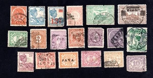 Dutch India 1870-1934 group of 19 stamps used CV=13.2$ - Picture 1 of 2