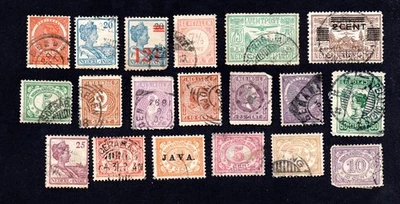 Dutch India 1870-1934 group of 19 stamps used CV=13.2$ - Image 1 of 2