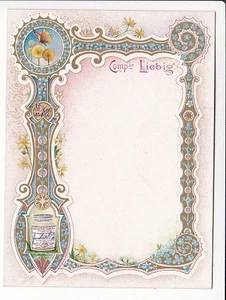 LITHO TISCHKARTE  , REKLAME , LIEBIG COMPANY 13 x 9 cm , ca1900 - Picture 1 of 1
