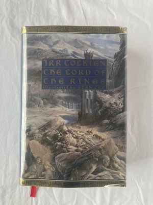The Lord of the Rings JRR Tolkien 1991 Alan Lee Illustrated HCDJ + Clear Cover - Image 1 of 4